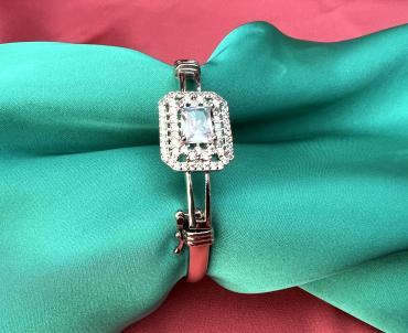 Silver diamond bracelet