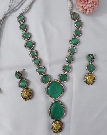 Sabyasachi Design Victorian Antique Zirconium Diamond Combo Set