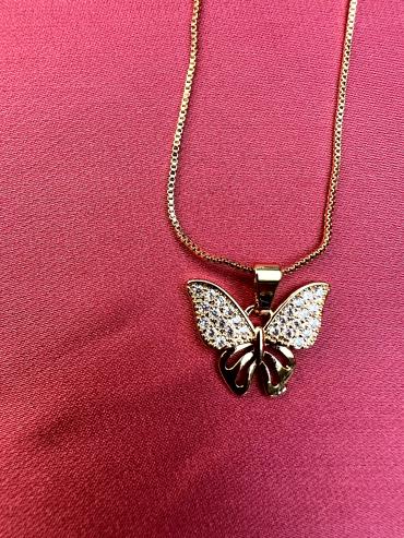 Gold plated Butterfly necklace