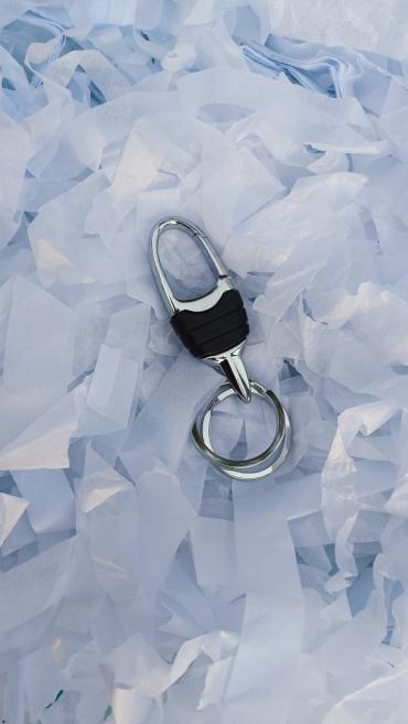 Fancy keyring Silver & Black