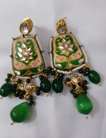 Indian dark green choker set