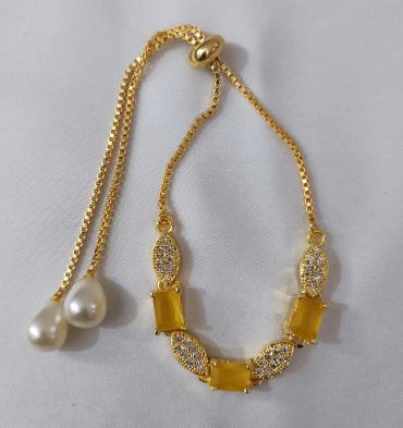 Imported yellow zircon set